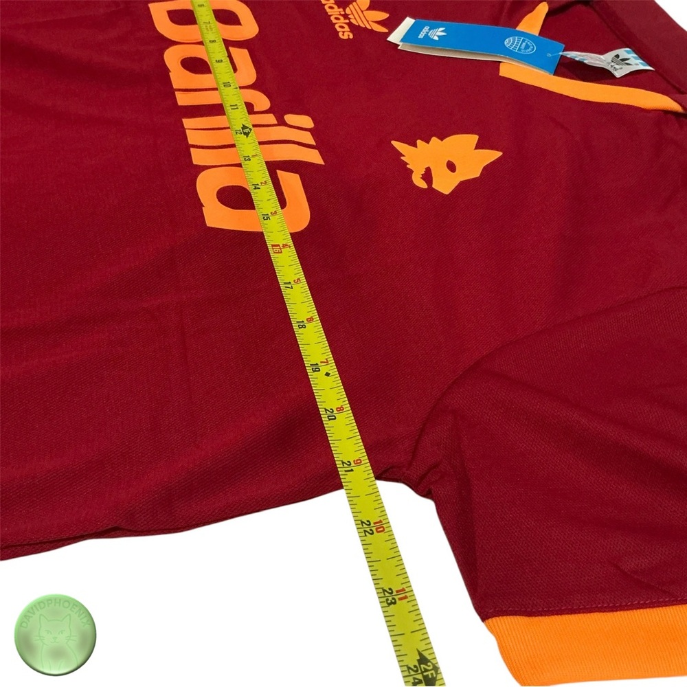 As Roma Adidas 1993 Barilla Home Jersey Abel Balbo # 9 Size XL - Picture 5 of 13